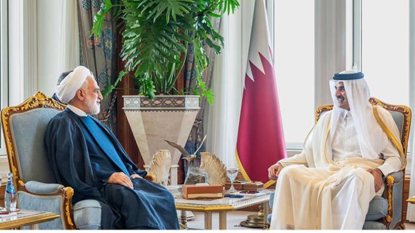 Iranpress: أمير قطر يستقبل رئيس السلطة القضائية في الجمهورية الإسلامية الإيرانية