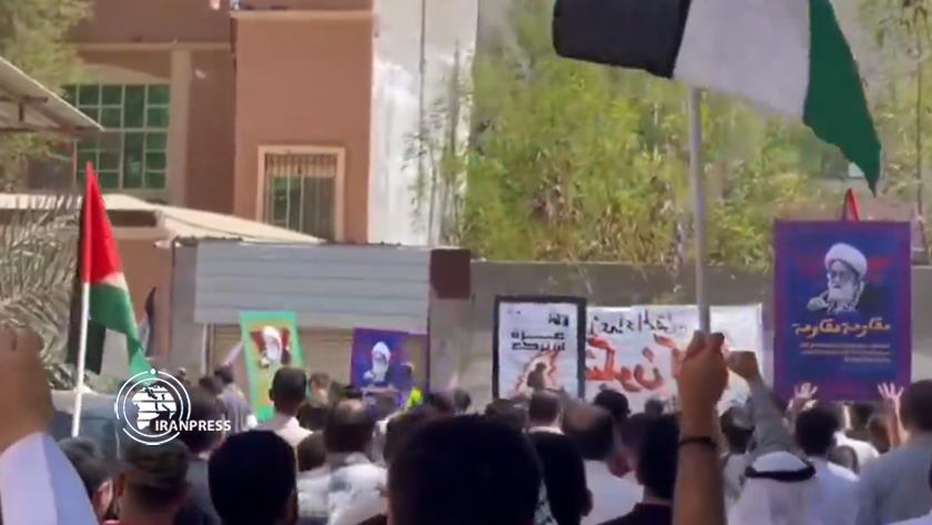 Iranpress: مظاهرة في المنامة دعمًا للشعب الفلسطيني المظلوم 