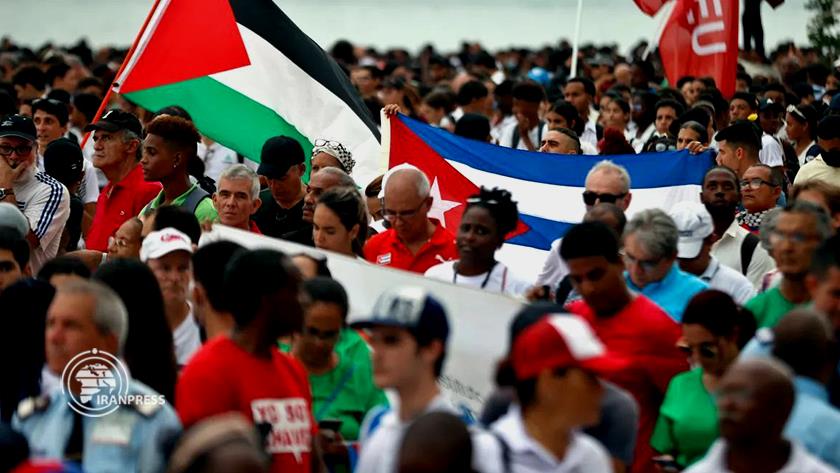 ایران برس: مسيرة في العاصمة الكوبية لدعم الفلسطينيين بغزة