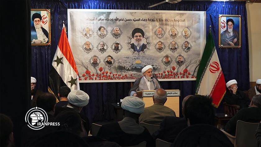 Iranpress: مجلس تأبيني لشهداء قادة محور المقاومة بدمشق 