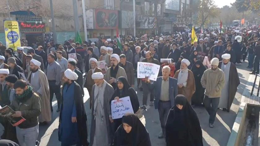 ایران برس: مظاهرات في مدينة قم الإيرانية تضامنًا مع الفلسطينيين بغزة