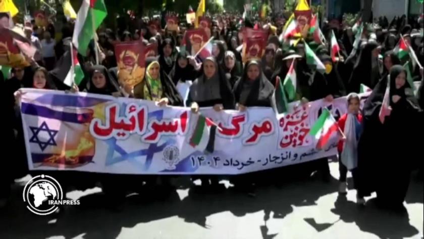 Iranpress: مسيرات غضب دعما لفلسطين في مختلف أنحاء إيران + فيديو