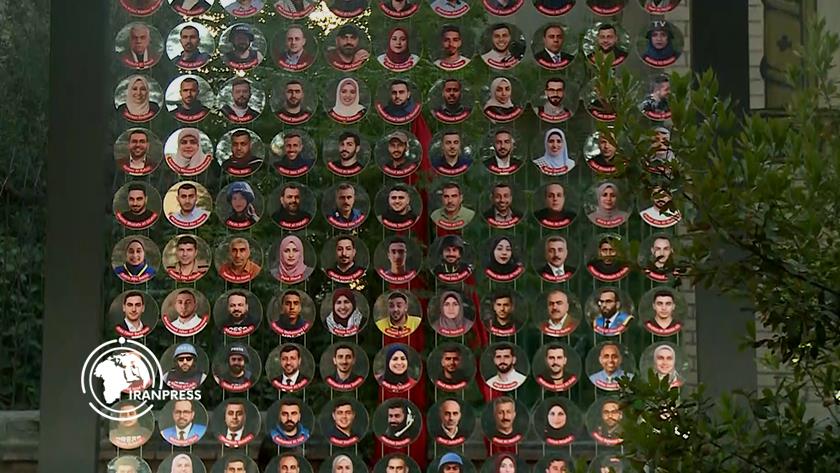 ایران برس: طهران.. إزاحة الستار عن هيكل تذكاري للشهداء الصحفيين في غزة