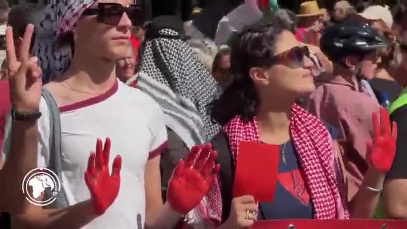 Iranpress: مظاهرة حاشدة في بلجيكا تضامنا مع الفلسطينيين في غزة
