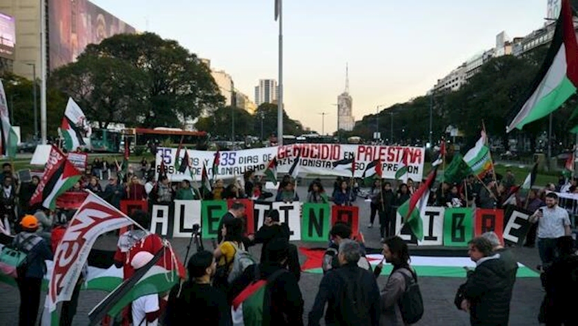 Iranpress: کاروان حمایت از فلسطین در خیابان‌های آرژانتین