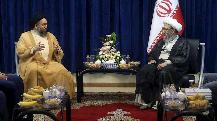 Iranpress: بررسی تحولات منطقه، محور رایزنی های عمار حکیم و آیت الله لاریجانی