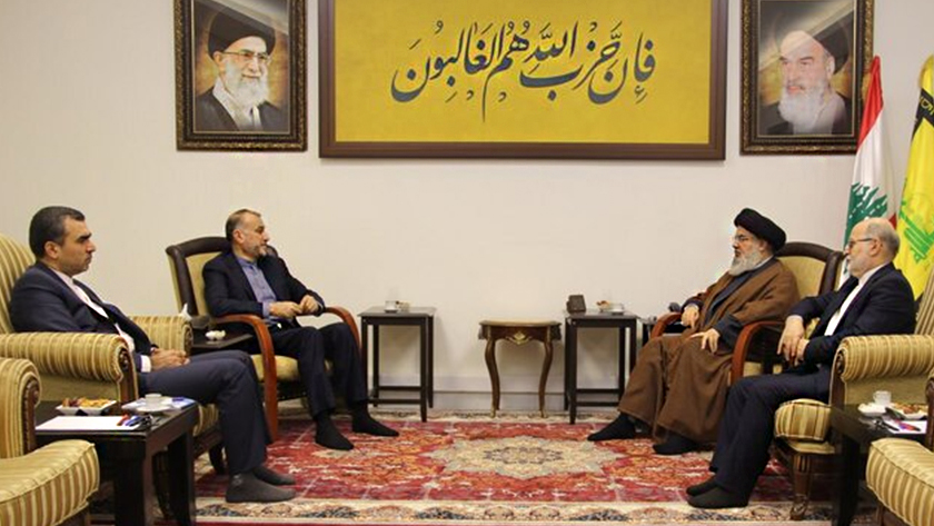 Iranpress: رایزنی امیرعبداللهیان و سید حسن نصرالله درباره تحولات منطقه