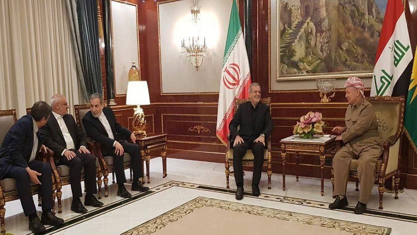 Iranpress: رئیس‌جمهوری ایران با مسعود بارزانی دیدار کرد