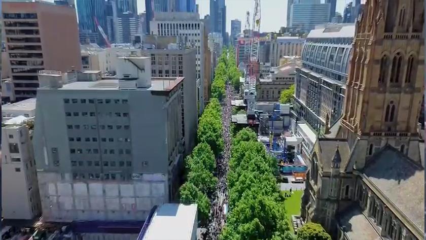 Iranpress: ببینید: تظاهرات بی‌سابقه هزاران استرالیایی در حمایت از فلسطین