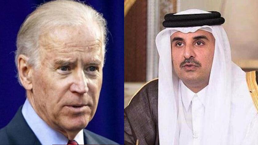 Iranpress: امیر قطر در گفت وگو با بایدن خواستار توقف فوری جنگ در غزه شد