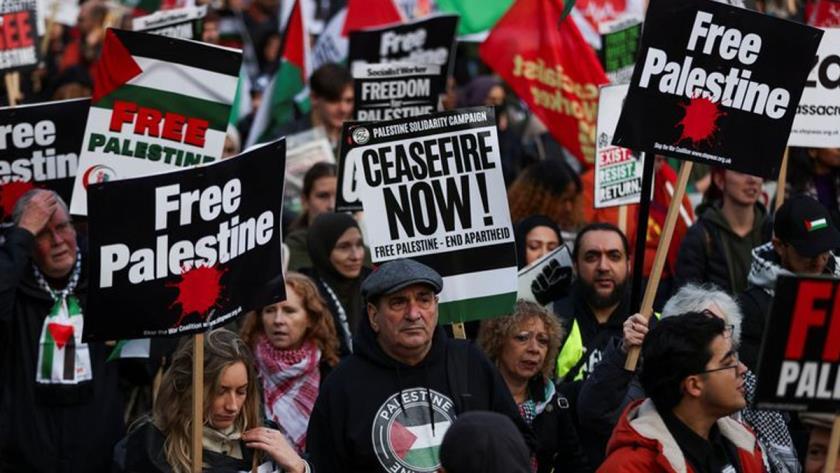 Iranpress: طنین فریاد آزادی فلسطین در شرق لندن