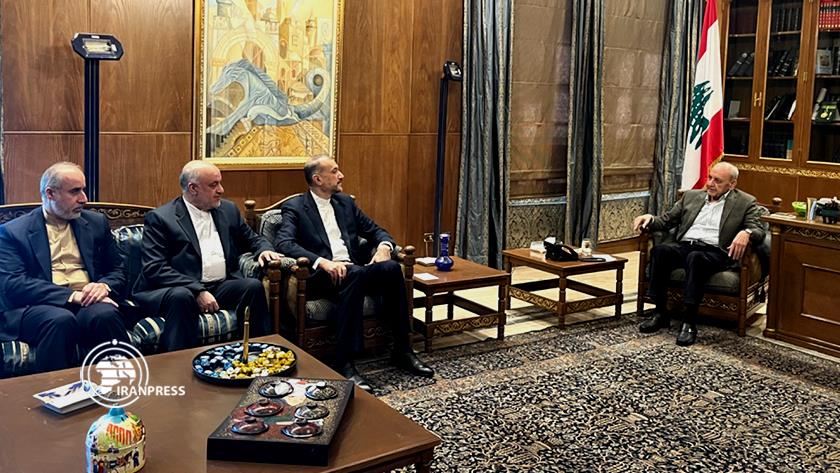 Iranpress: دیدار وزیر امورخارجه ایران با رئیس مجلس لبنان