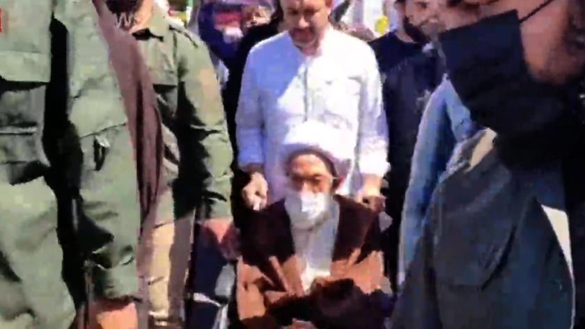 Iranpress: حضور رهبر شیعیان بحرین در راهپیمایی روز قدس قم+ ویدئو