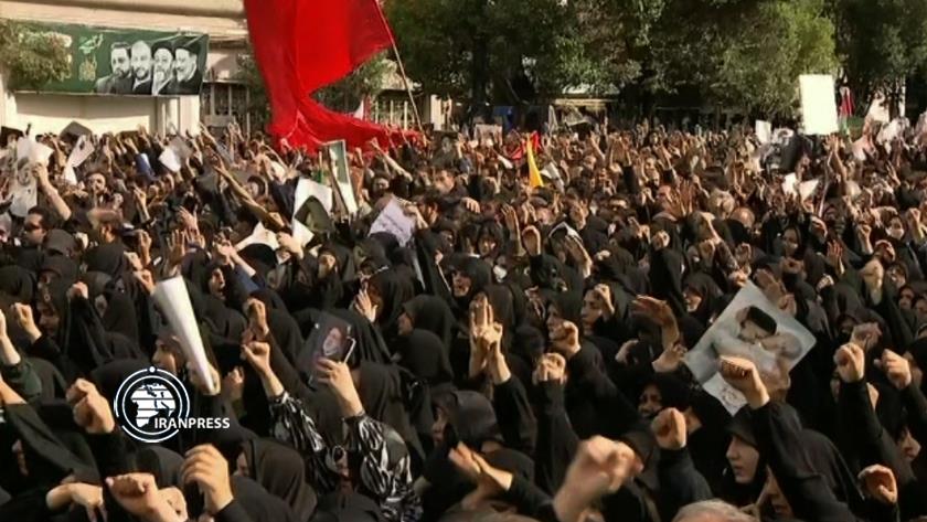 Iranpress: تصاویر حضور میلیونی مردم در تشییع پیکر رئیس جمهور شهید در مشهد+ ویدئو