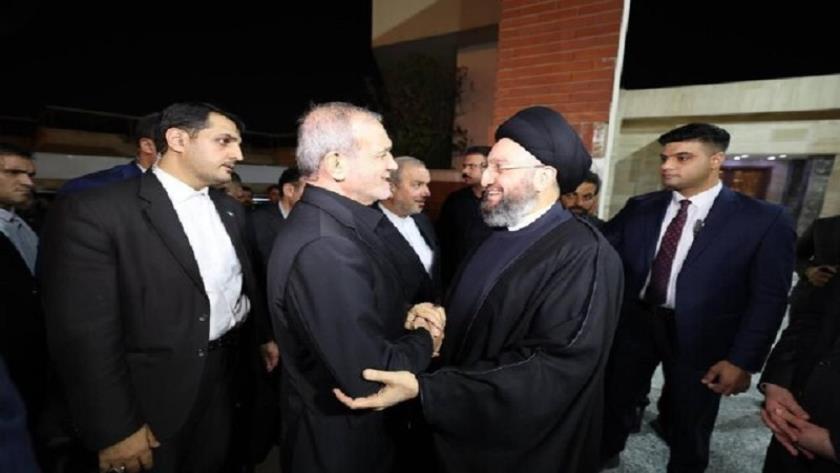 Iranpress: ادامه دیدارهای پزشکیان در عراق/ دیدار با عمار الحکیم