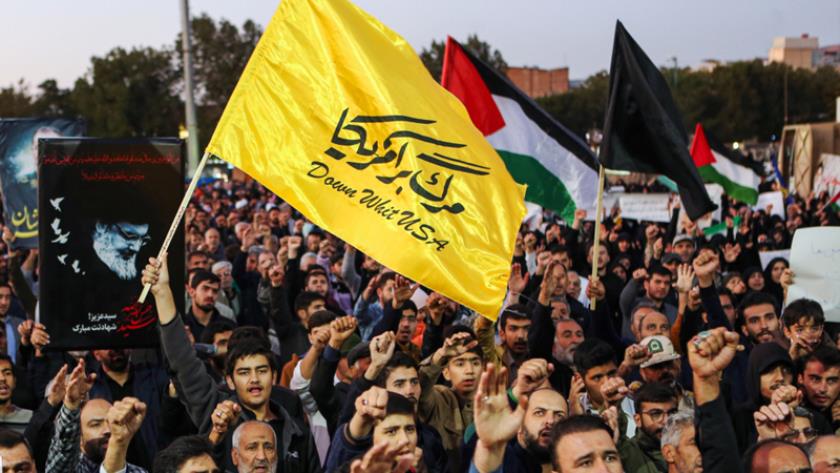 Iranpress: برگزاری اجتماع ضد صهیونیستی در محکومیت شهادت سید حسن نصرالله در سراسر ایران اسلامی