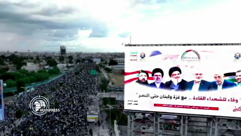 Iranpress: تجمع میلیونی مردم یمن در حمایت از غزه و لبنان