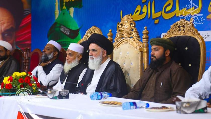 Iranpress: برگزاری همایش وحدت اسلامی در ایالت پنجاب پاکستان با شعار لبیک یا اقصی