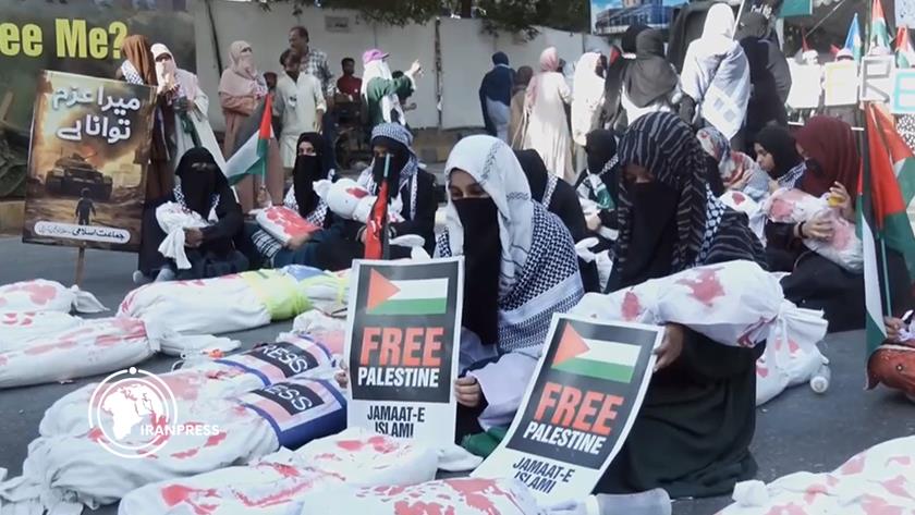 Iranpress: تجمع هزاران نفر در کراچی پاکستان در حمایت از غزه
