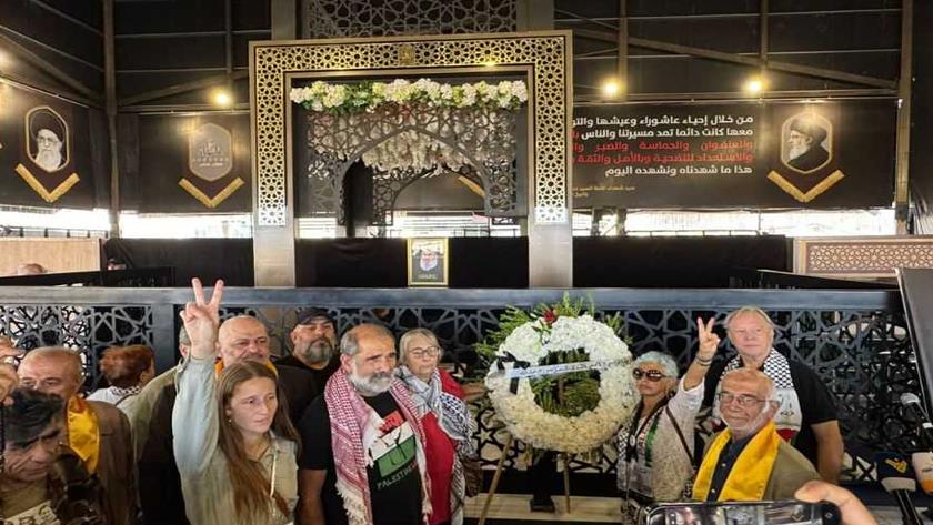 Iranpress: بازدید هیئت فرانسوی از مزار سید حسن نصرالله