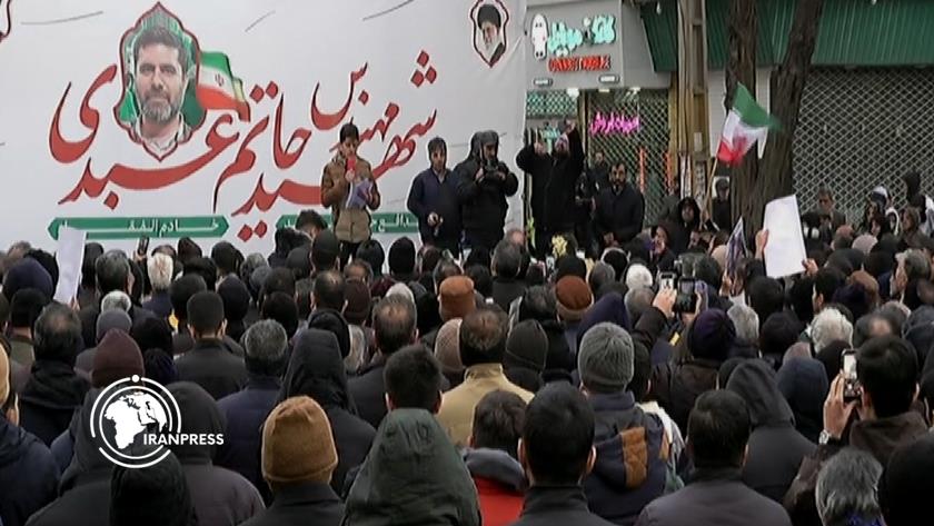 ایران پرس: تشییع باشکوه شهدای امنیت در قزوین به یاد شهید حاتم عبدی