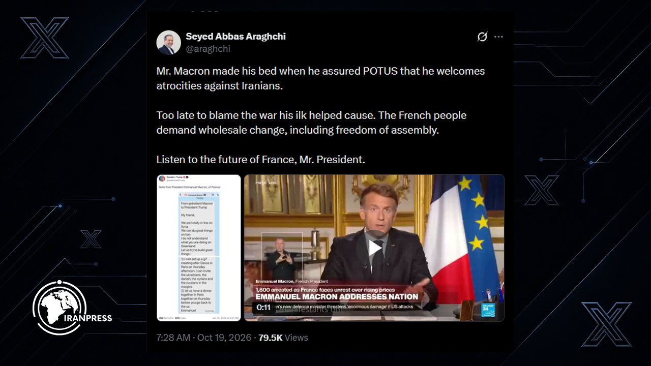 Araghchi Responds to Macron: Too Late for Deflection on France's Unrest