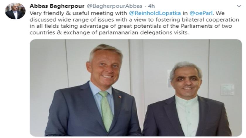 Iranpress: Iran-Austria stress expansion of relations