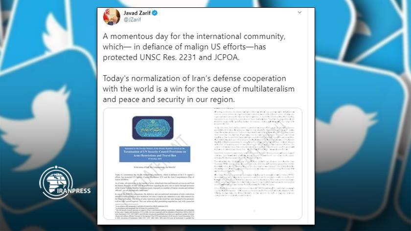 Iranpress: Normalization of Iran defense cooperation with world, win for multilateralism cause: FM