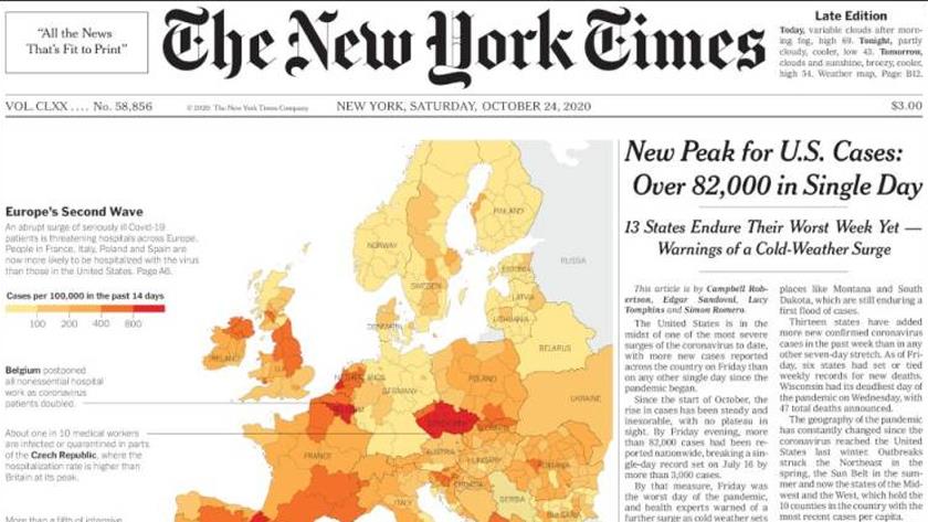 Iranpress: Newspapers: New peak for US coronavirus cases