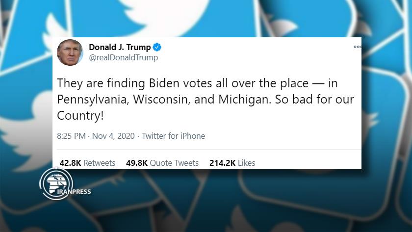 Iranpress: Trump: Biden leads in key states, 