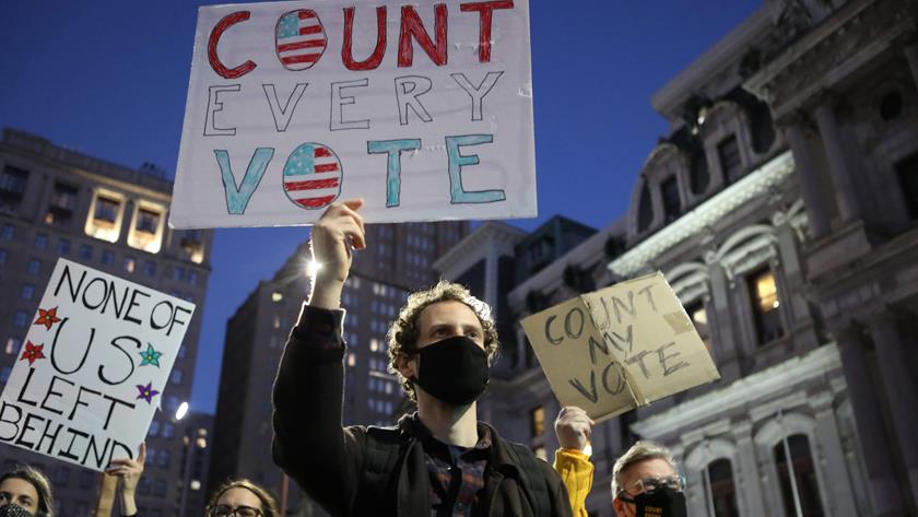 Iranpress: Protesters take to streets across US to demand counting every vote