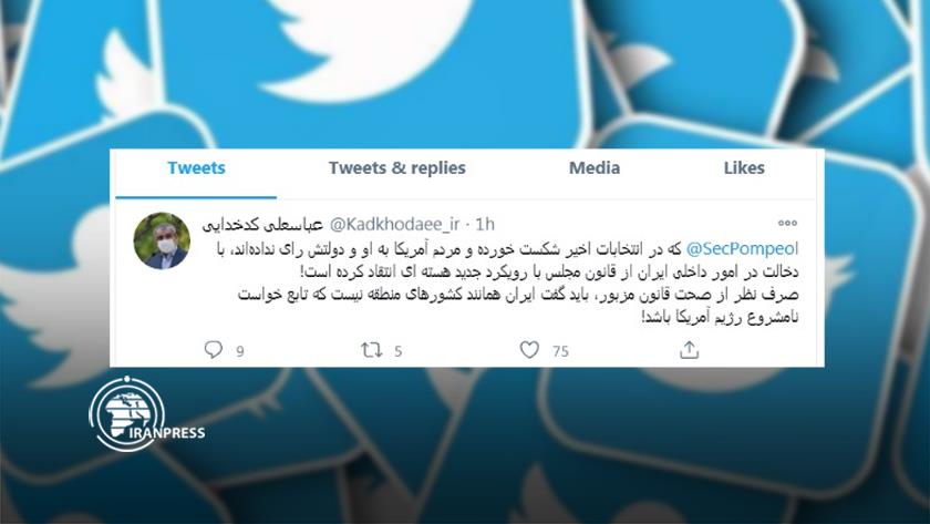 Iranpress: Guardian Council spokesman reacts to Pompeo