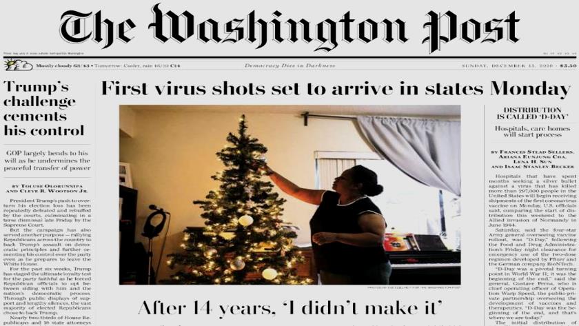 Iranpress: World Newspapers: First virus shots set to arrive in states Monday