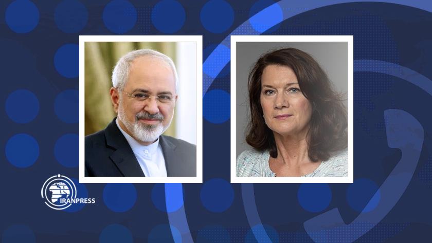 Iranpress: Zarif speaks with Swedish FM over phone