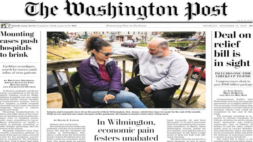 Iranpress: World Newspapers: Mounting cases in US push hospitals to brink