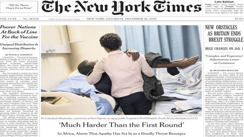 Iranpress: World Newspapers: Poorer nations at back of line for the vaccine