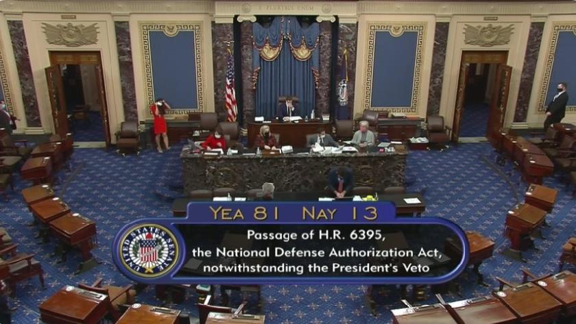 Iranpress: US Senate overrides Trump’s veto of defense bill