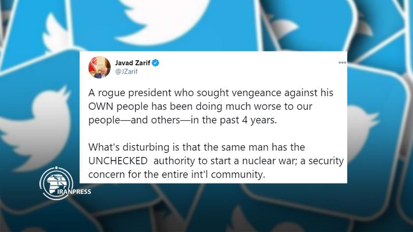 Iranpress: Zarif reacts to US Capitol Attack