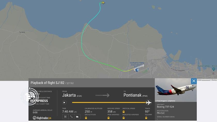 Iranpress: Indonesian 59 on Board passenger plane loses contact shortly after takeoff in Jakarta