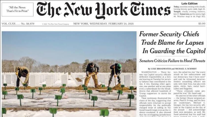 Iranpress: World Newspapers: Ex-Security officials spread blame for failures of Capitol riot