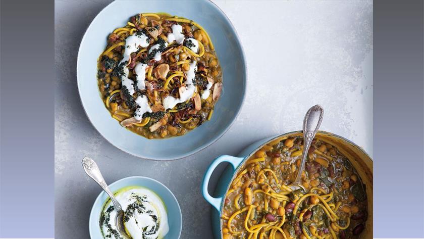 Iranpress: Iranian Noodle Stew (Ash-e Reshteh) indulges anyone during winter days