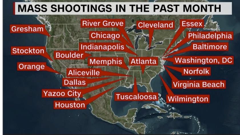 Iranpress: US has seen 45 mass shootings in the last month