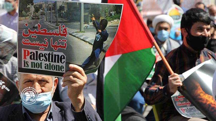 Iranpress: People in Tabriz voice support for Palestinians