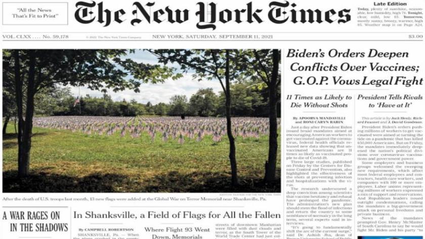Iranpress: World Newspapers: Biden’s orders deepen conflicts over vaccines; G.O.P. vows legal fight