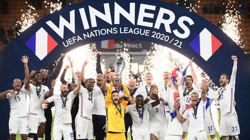 Iranpress: France wins nations league in late-scoring 2-1 against Spain
