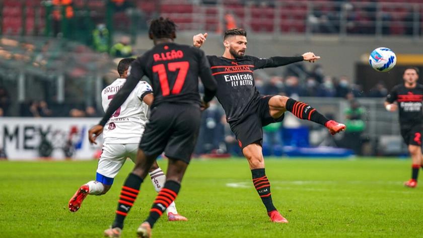 Iranpress: Giroud fires low-key Milan past Torino, top of Serie A