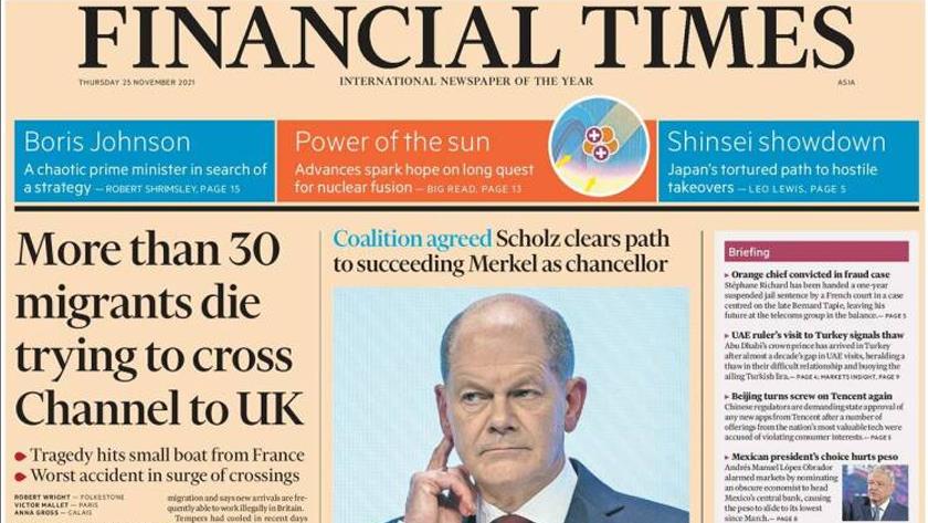 Iranpress: World Newspapers: More than 30 migrants die trying to cross Channel to UK 
