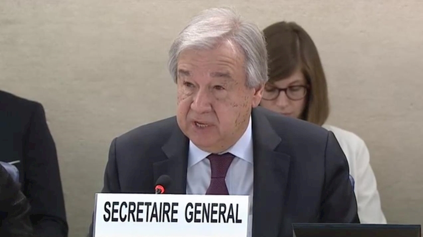 Iranpress: UN Secretary-General: Situation in Palestine remains a challenge to int