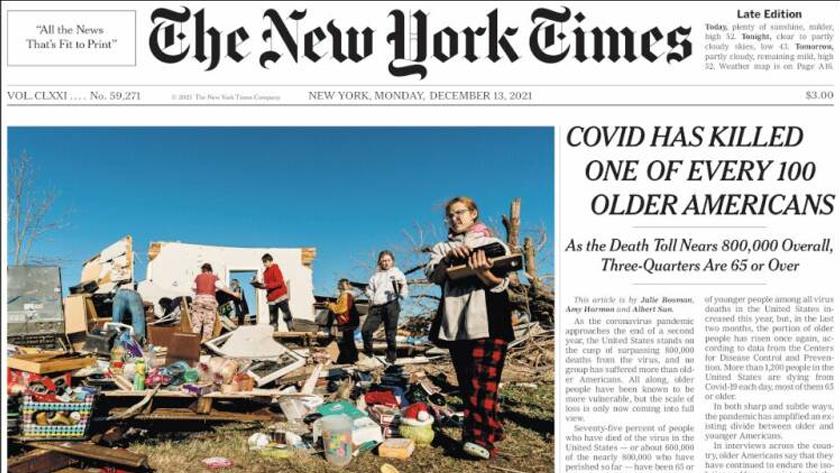Iranpress: World Newspapers: COVID has killed one of every 100 older Americans