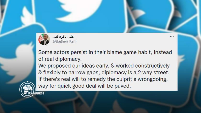 Iranpress: Some actors in Vienna persist in their blame game habit: Bagheri Kani